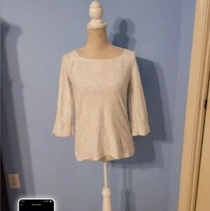 Elegant White Lace Women's Top